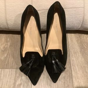Suede Flats with Tassels